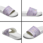Epilepsy Awareness Alphabet Slide Sandals Purple Ribbon Butterfly Cute Style