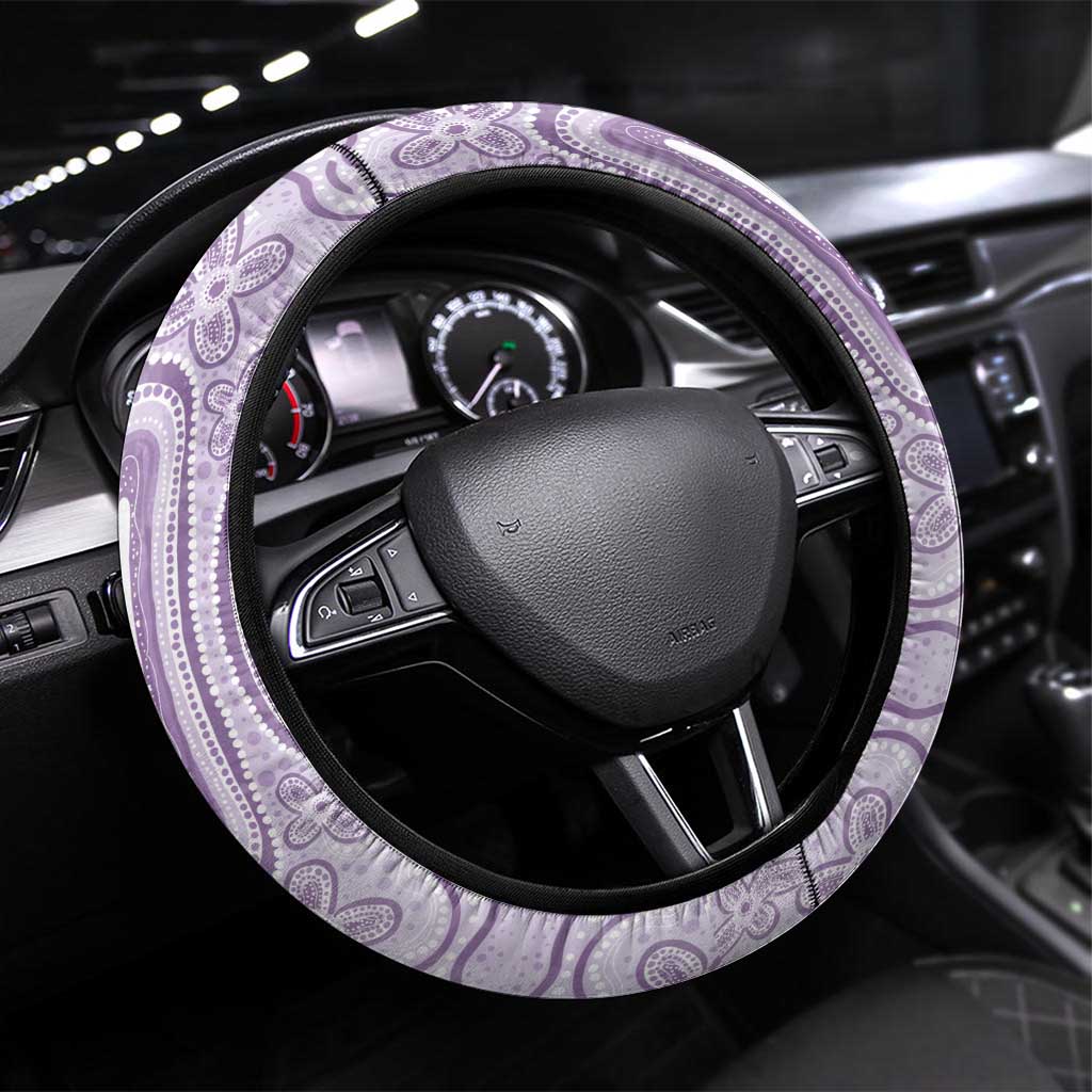 Epilepsy Awareness Alphabet Steering Wheel Cover Purple Ribbon Butterfly Cute Style