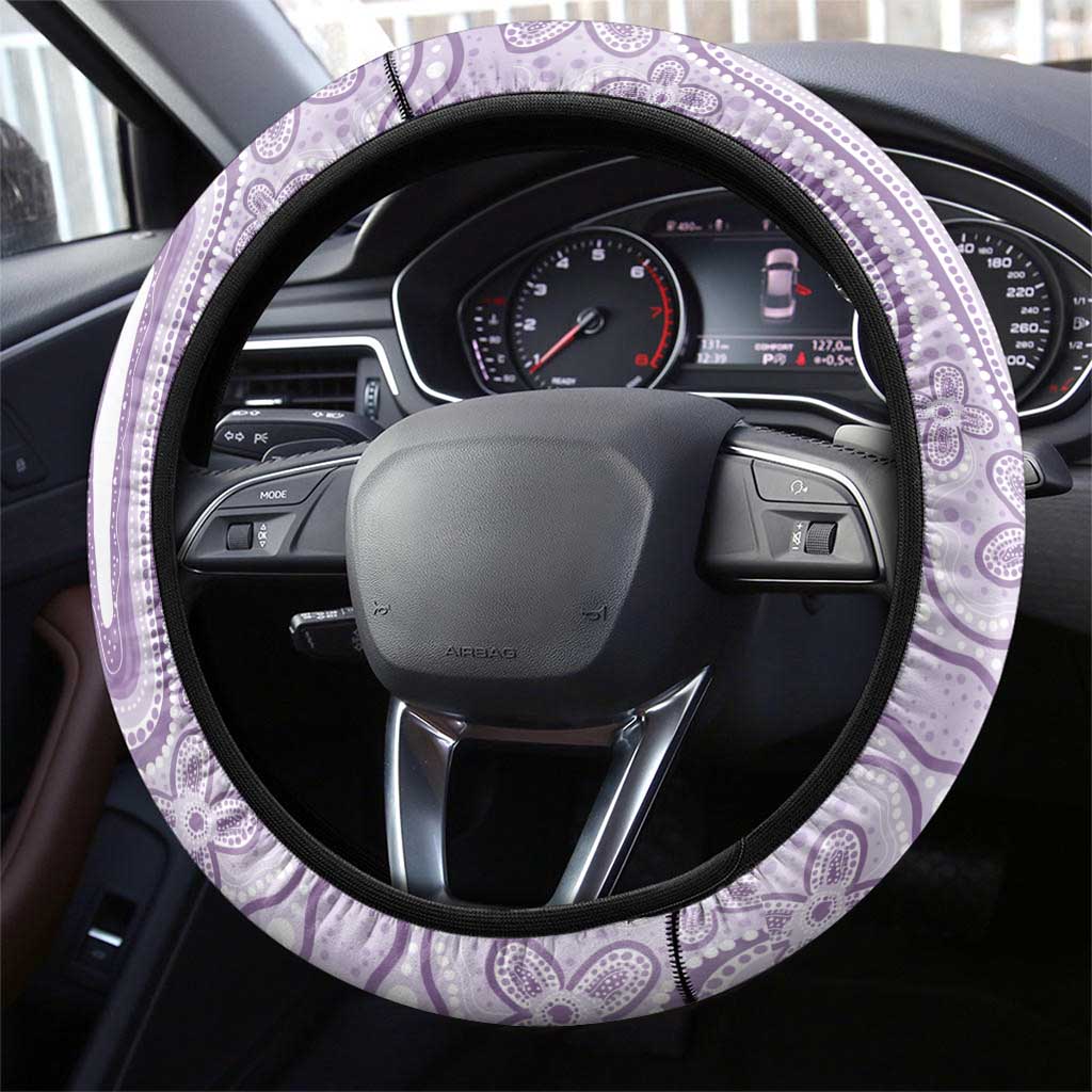 Epilepsy Awareness Alphabet Steering Wheel Cover Purple Ribbon Butterfly Cute Style