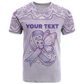 Personalised Epilepsy Awareness Alphabet T Shirt Purple Ribbon Butterfly Cute Style