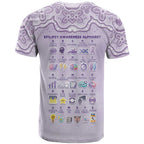 Personalised Epilepsy Awareness Alphabet T Shirt Purple Ribbon Butterfly Cute Style