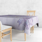 Epilepsy Awareness Alphabet Tablecloth Purple Ribbon Butterfly Cute Style