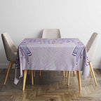 Epilepsy Awareness Alphabet Tablecloth Purple Ribbon Butterfly Cute Style