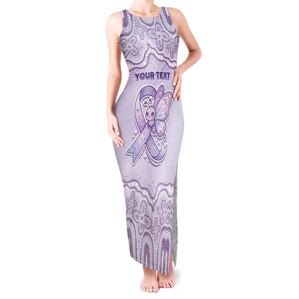 Personalised Epilepsy Awareness Alphabet Tank Maxi Dress Purple Ribbon Butterfly Cute Style