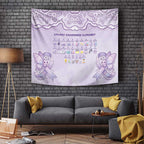 Epilepsy Awareness Alphabet Tapestry Purple Ribbon Butterfly Cute Style