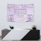 Epilepsy Awareness Alphabet Tapestry Purple Ribbon Butterfly Cute Style