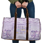 Epilepsy Awareness Alphabet Travel Bag Purple Ribbon Butterfly Cute Style
