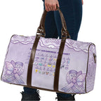 Epilepsy Awareness Alphabet Travel Bag Purple Ribbon Butterfly Cute Style