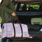 Epilepsy Awareness Alphabet Travel Bag Purple Ribbon Butterfly Cute Style