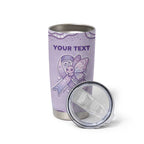 Personalised Epilepsy Awareness Alphabet Tumbler Cup Purple Ribbon Butterfly Cute Style