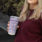 Personalised Epilepsy Awareness Alphabet Tumbler Cup Purple Ribbon Butterfly Cute Style