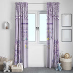 Epilepsy Awareness Alphabet Window Curtain Purple Ribbon Butterfly Cute Style