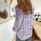 Personalised Epilepsy Awareness Alphabet Women Casual Shirt Purple Ribbon Butterfly Cute Style