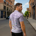 Personalised Epilepsy Awareness Alphabet Zipper Polo Shirt Purple Ribbon Butterfly Cute Style