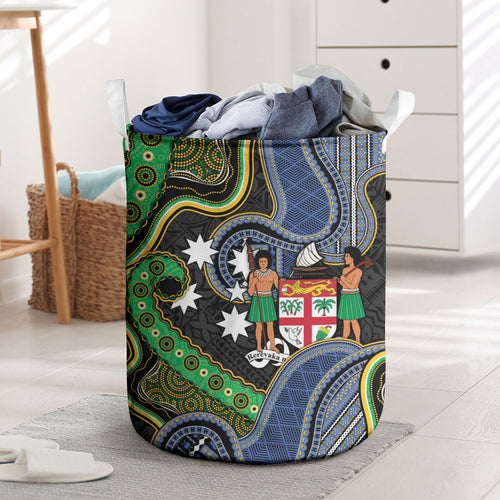 South Sea Islanders And Fiji Laundry Basket Fijian Coat Of Arms And Southern Cross