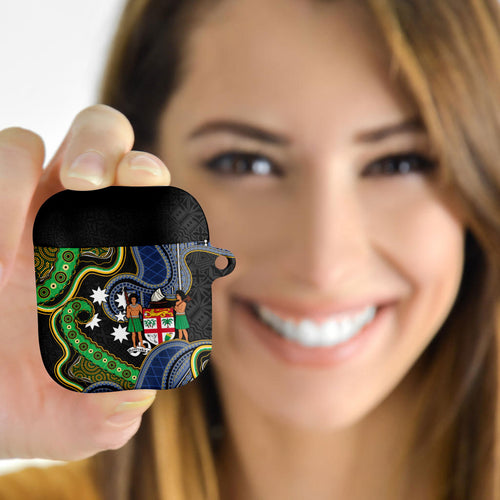 South Sea Islanders And Fiji AirPods Case Fijian Coat Of Arms And Southern Cross