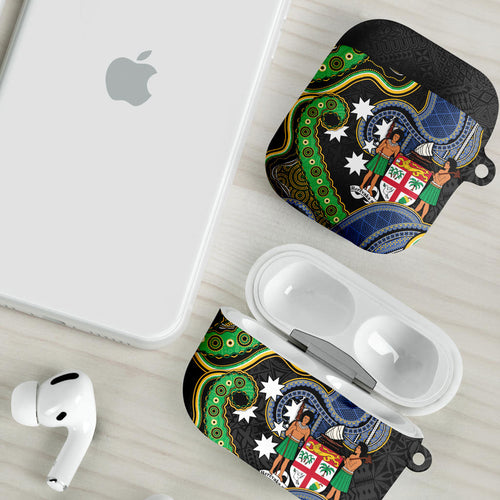 South Sea Islanders And Fiji AirPods Case Fijian Coat Of Arms And Southern Cross