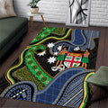 South Sea Islanders And Fiji Area Rug Fijian Coat Of Arms And Southern Cross