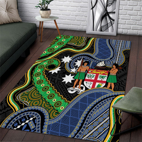 South Sea Islanders And Fiji Area Rug Fijian Coat Of Arms And Southern Cross