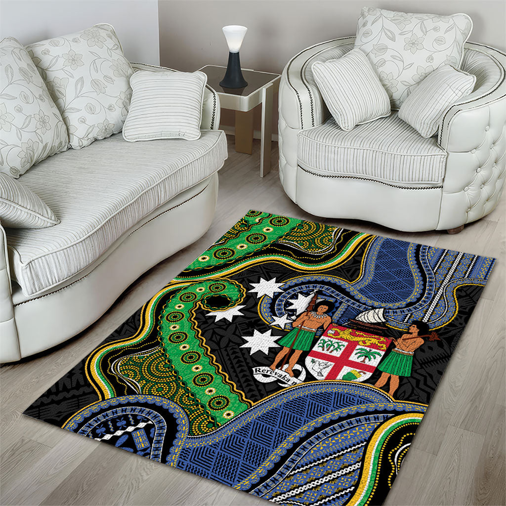 South Sea Islanders And Fiji Area Rug Fijian Coat Of Arms And Southern Cross