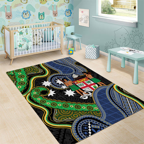 South Sea Islanders And Fiji Area Rug Fijian Coat Of Arms And Southern Cross