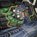 South Sea Islanders And Fiji Back Car Seat Cover Fijian Coat Of Arms And Southern Cross