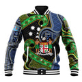 South Sea Islanders And Fiji Baseball Jacket Fijian Coat Of Arms And Southern Cross