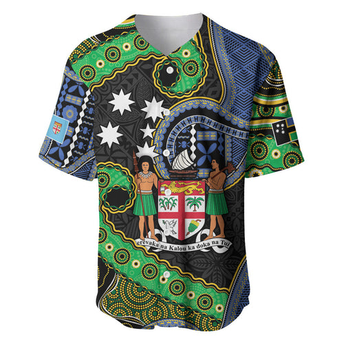 South Sea Islanders And Fiji Baseball Jersey Fijian Coat Of Arms And Southern Cross