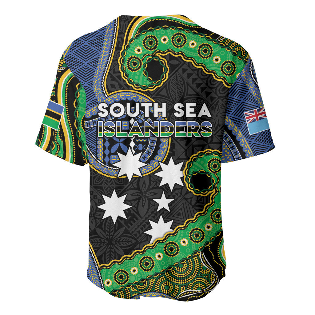 South Sea Islanders And Fiji Baseball Jersey Fijian Coat Of Arms And Southern Cross