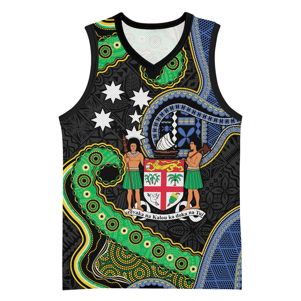 South Sea Islanders And Fiji Basketball Jersey Fijian Coat Of Arms And Southern Cross