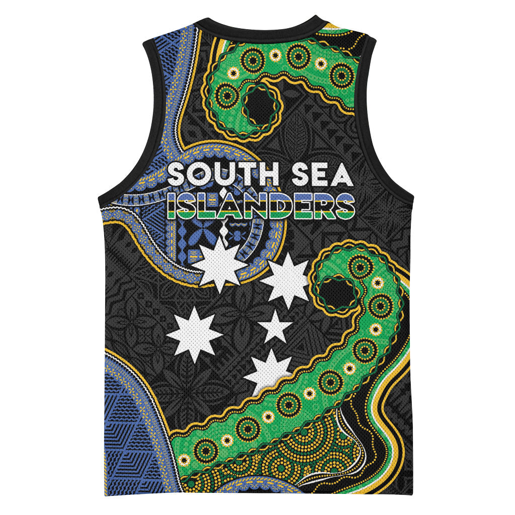 South Sea Islanders And Fiji Basketball Jersey Fijian Coat Of Arms And Southern Cross