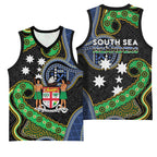 South Sea Islanders And Fiji Basketball Jersey Fijian Coat Of Arms And Southern Cross