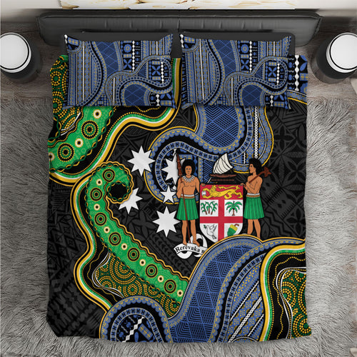 South Sea Islanders And Fiji Bedding Set Fijian Coat Of Arms And Southern Cross