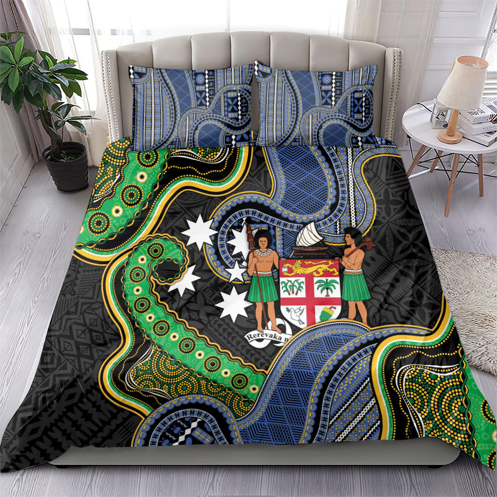 South Sea Islanders And Fiji Bedding Set Fijian Coat Of Arms And Southern Cross