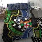 South Sea Islanders And Fiji Bedding Set Fijian Coat Of Arms And Southern Cross