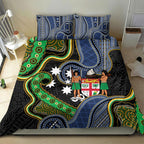 South Sea Islanders And Fiji Bedding Set Fijian Coat Of Arms And Southern Cross