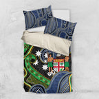 South Sea Islanders And Fiji Bedding Set Fijian Coat Of Arms And Southern Cross