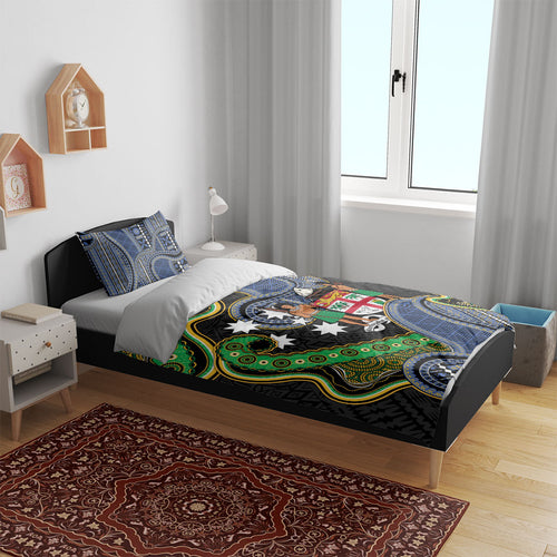 South Sea Islanders And Fiji Bedding Set Fijian Coat Of Arms And Southern Cross