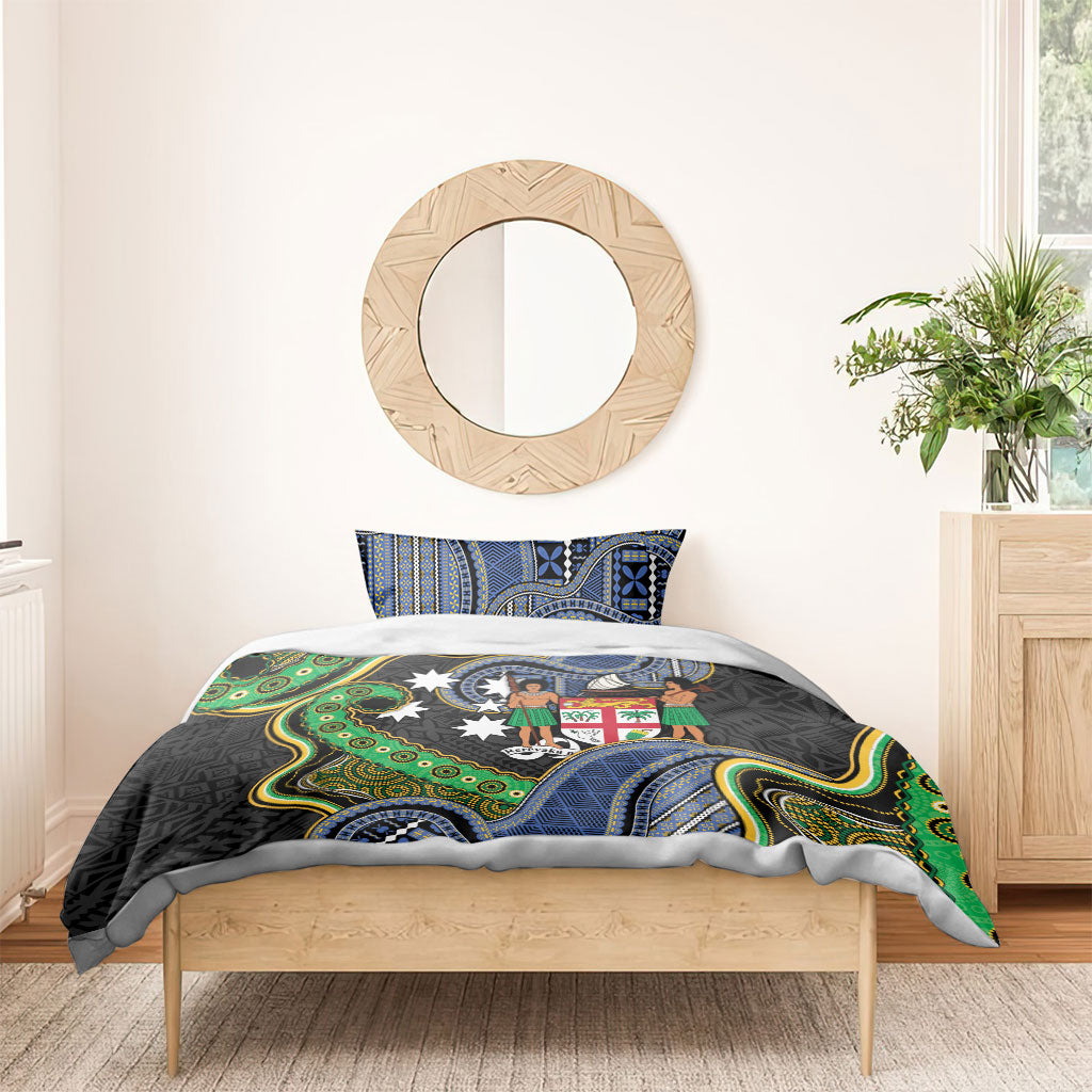 South Sea Islanders And Fiji Bedding Set Fijian Coat Of Arms And Southern Cross
