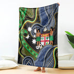 South Sea Islanders And Fiji Blanket Fijian Coat Of Arms And Southern Cross