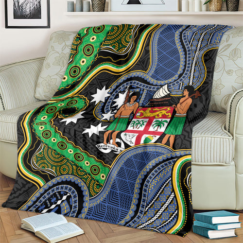 South Sea Islanders And Fiji Blanket Fijian Coat Of Arms And Southern Cross