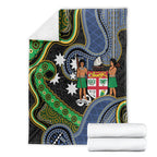 South Sea Islanders And Fiji Blanket Fijian Coat Of Arms And Southern Cross