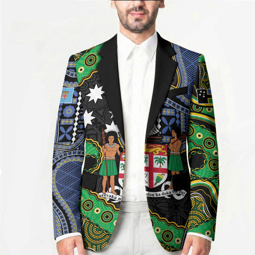 South Sea Islanders And Fiji Blazer Fijian Coat Of Arms And Southern Cross