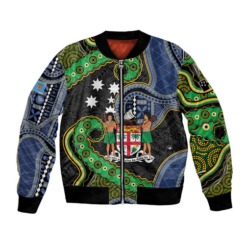 South Sea Islanders And Fiji Bomber Jacket Fijian Coat Of Arms And Southern Cross