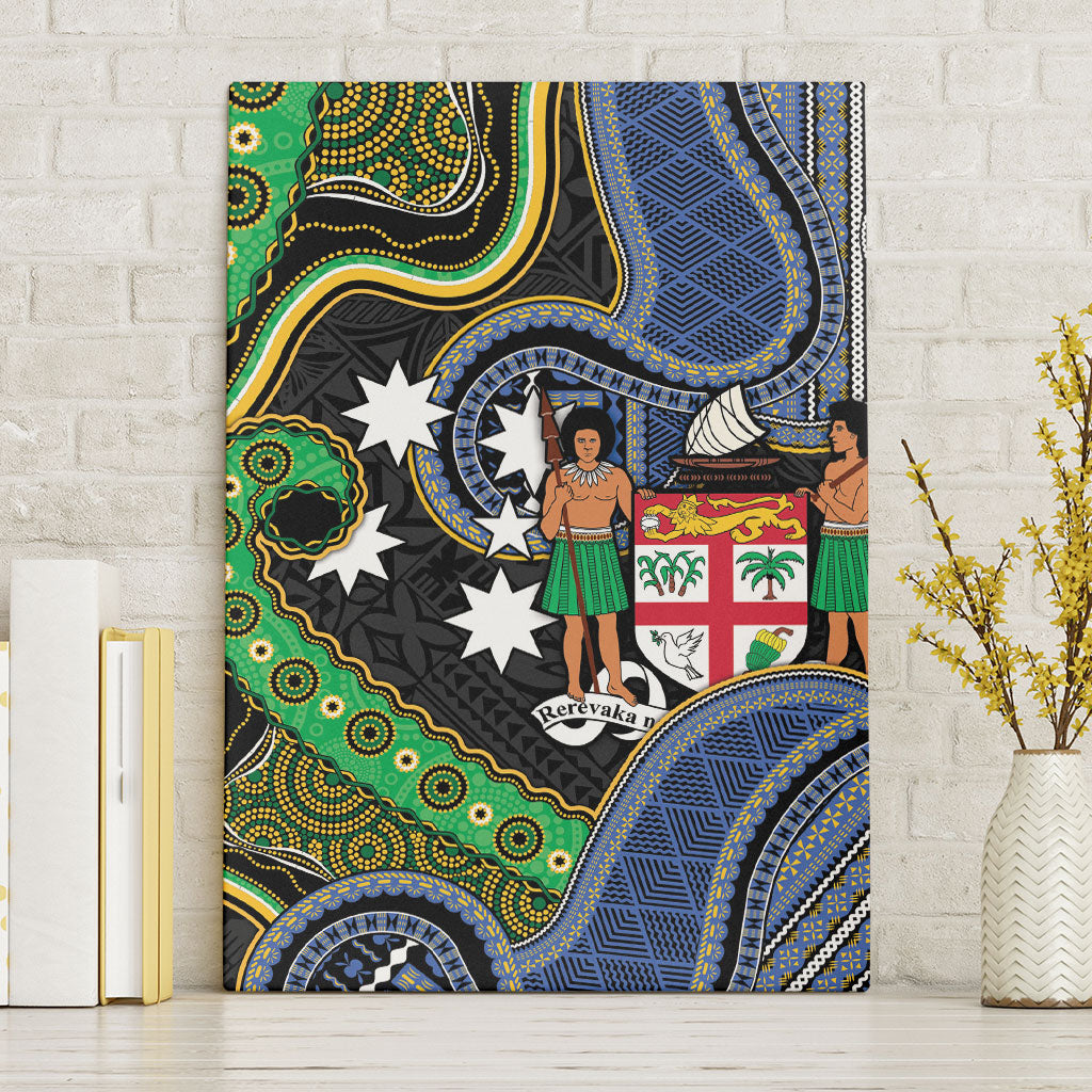 South Sea Islanders And Fiji Canvas Wall Art Fijian Coat Of Arms And Southern Cross