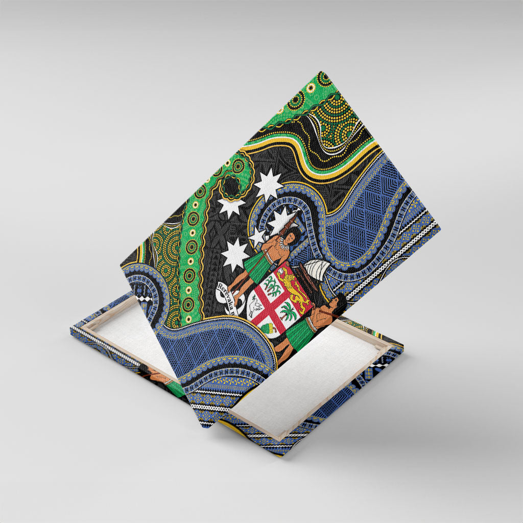 South Sea Islanders And Fiji Canvas Wall Art Fijian Coat Of Arms And Southern Cross