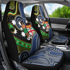 South Sea Islanders And Fiji Car Seat Cover Fijian Coat Of Arms And Southern Cross