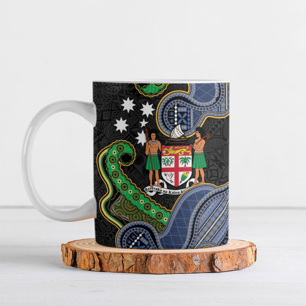 South Sea Islanders And Fiji Ceramic Mug Fijian Coat Of Arms And Southern Cross