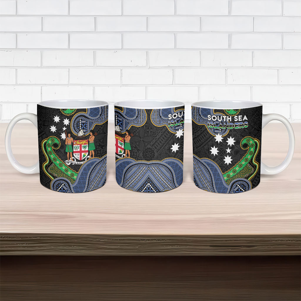 South Sea Islanders And Fiji Ceramic Mug Fijian Coat Of Arms And Southern Cross
