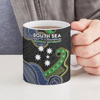 South Sea Islanders And Fiji Ceramic Mug Fijian Coat Of Arms And Southern Cross